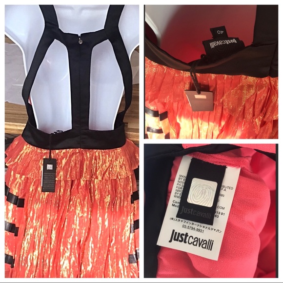 SEXY NWT JUST CAVALLI  DRESS DEEP V - Picture 2 of 6